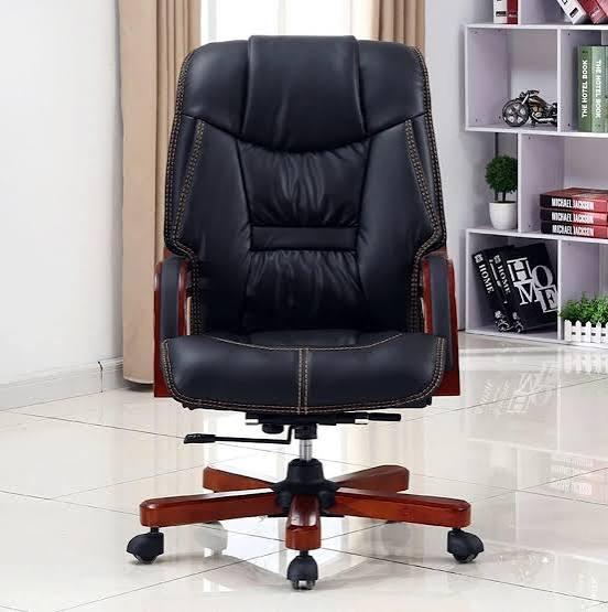 Red Wooden Arms Executive Chair